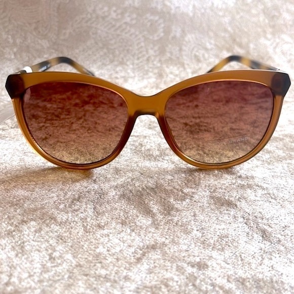 Brand New Lucky Brand Matte Brown Tortoise Round Cat Eye Sunglasses - Picture 4 of 15